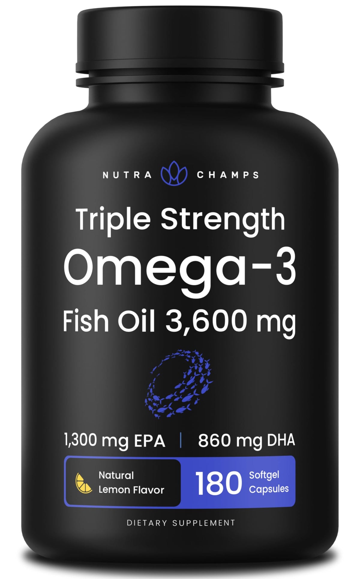 Omega 3 Fish Oil 3600 mg 180 Softgels L8511