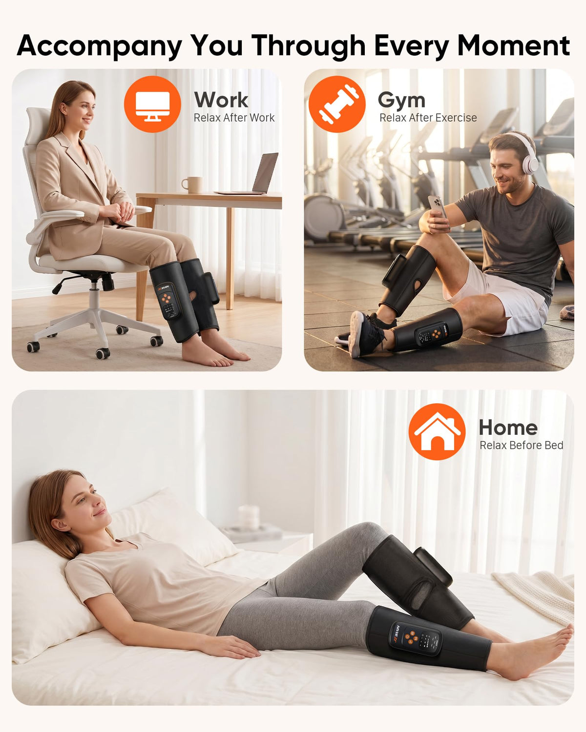 Cordless Air Compression Calf Massager F5125