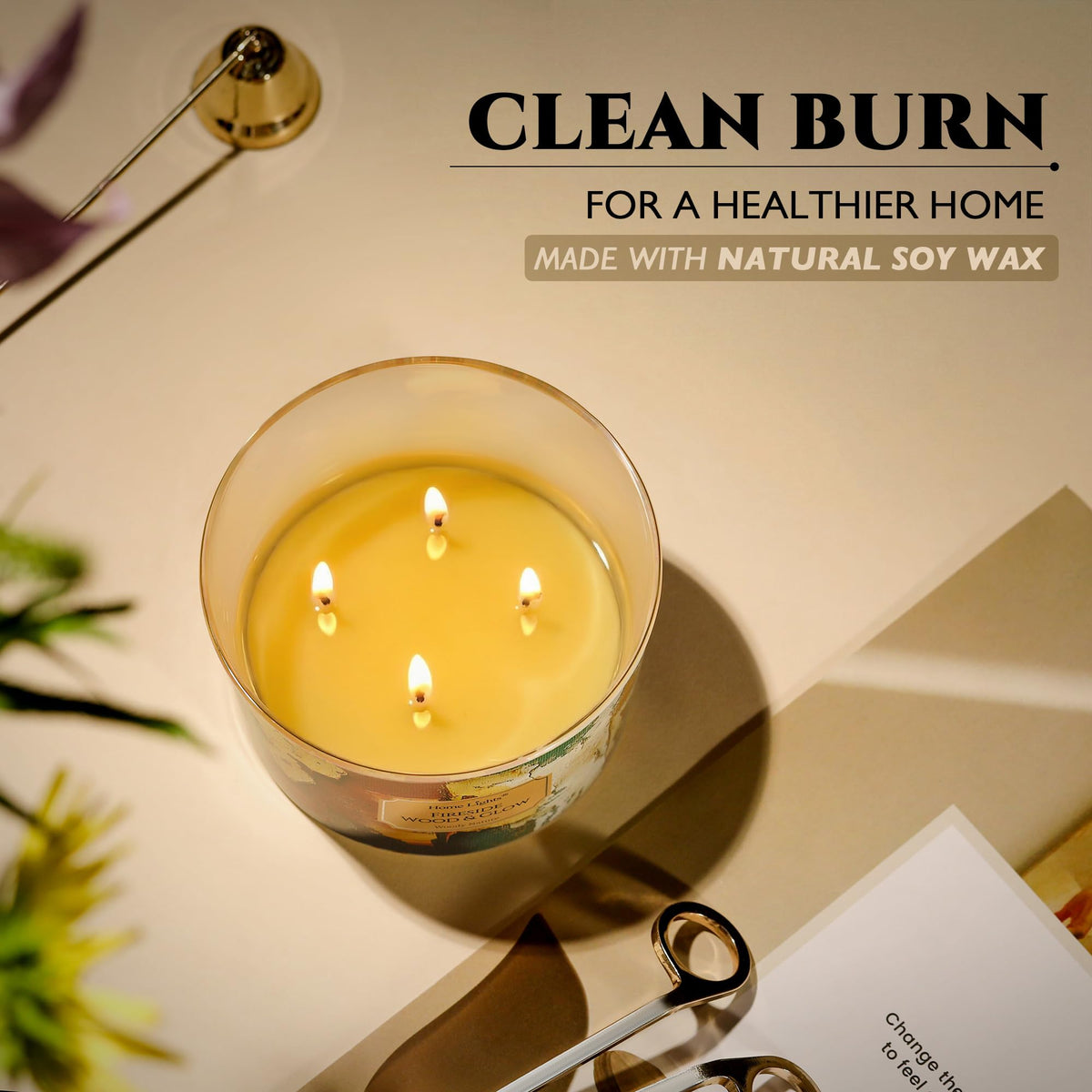 18oz Soy Wax 4-Wick Scented Candle T631