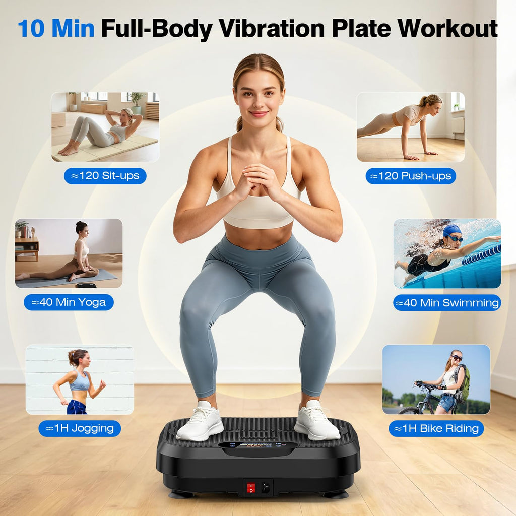 Vibration Plate Exercise Machine Black D541