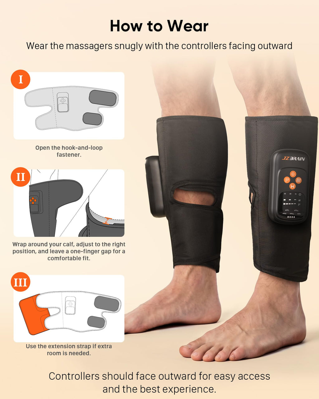 Cordless Air Compression Calf Massager F5125