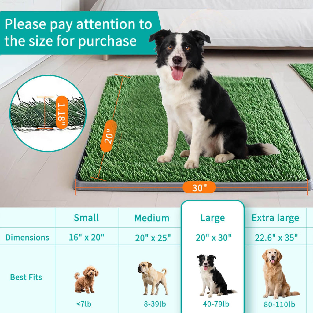 Artificial Turf Dog Grass Pad with Tray 30"X20" C119687