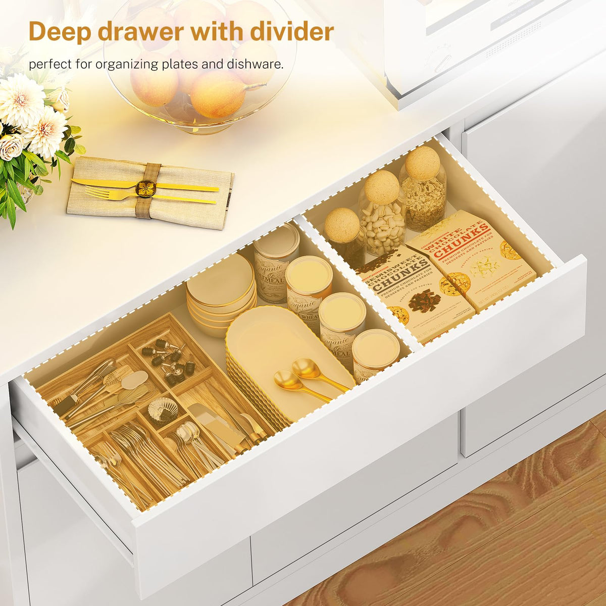 Pantry Cabinet with Charging Station Q17528