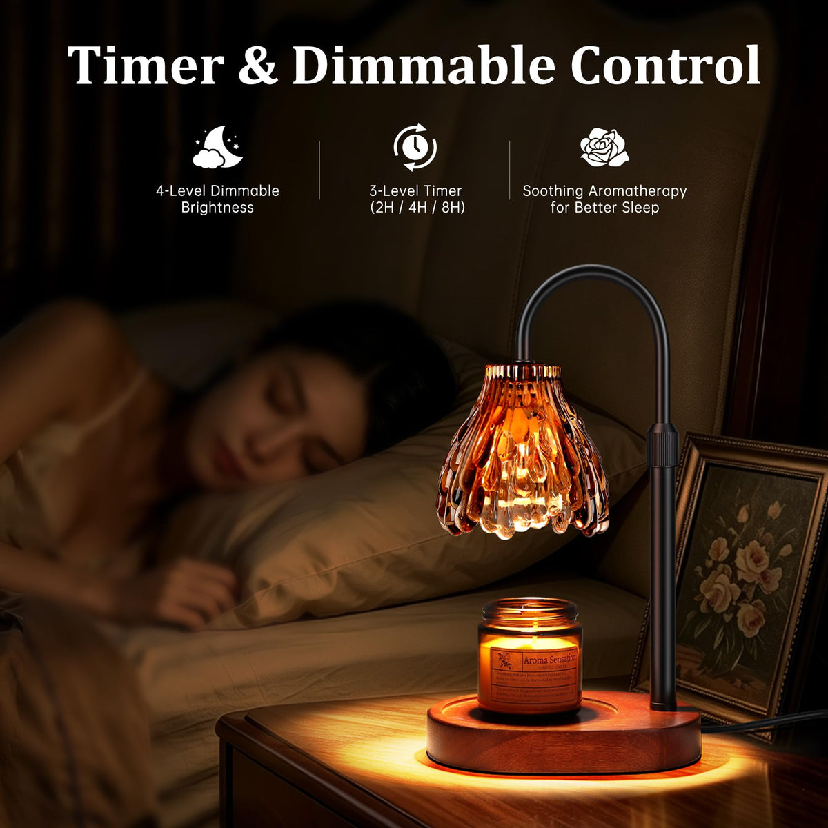 Candle Warmer Lamp with Timer Dimmable K129