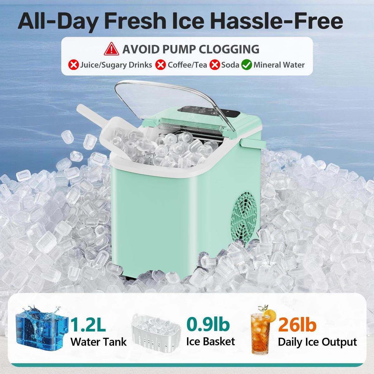 Countertop Ice Maker with Self-Cleaning I98250