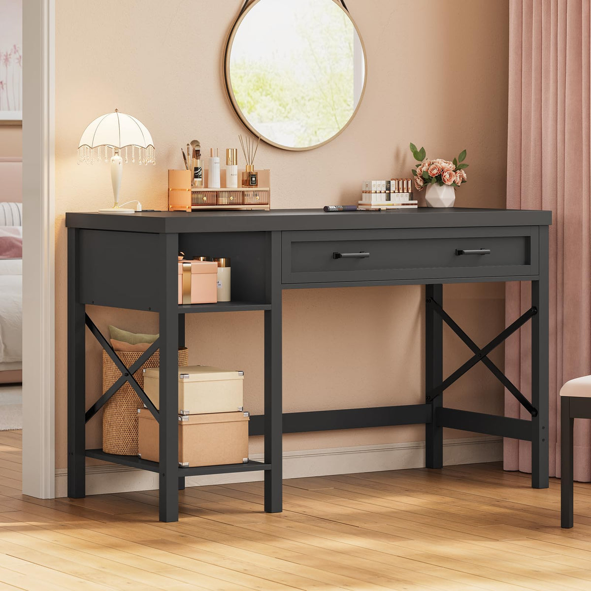 40" Farmhouse Small Desk with Drawers E778
