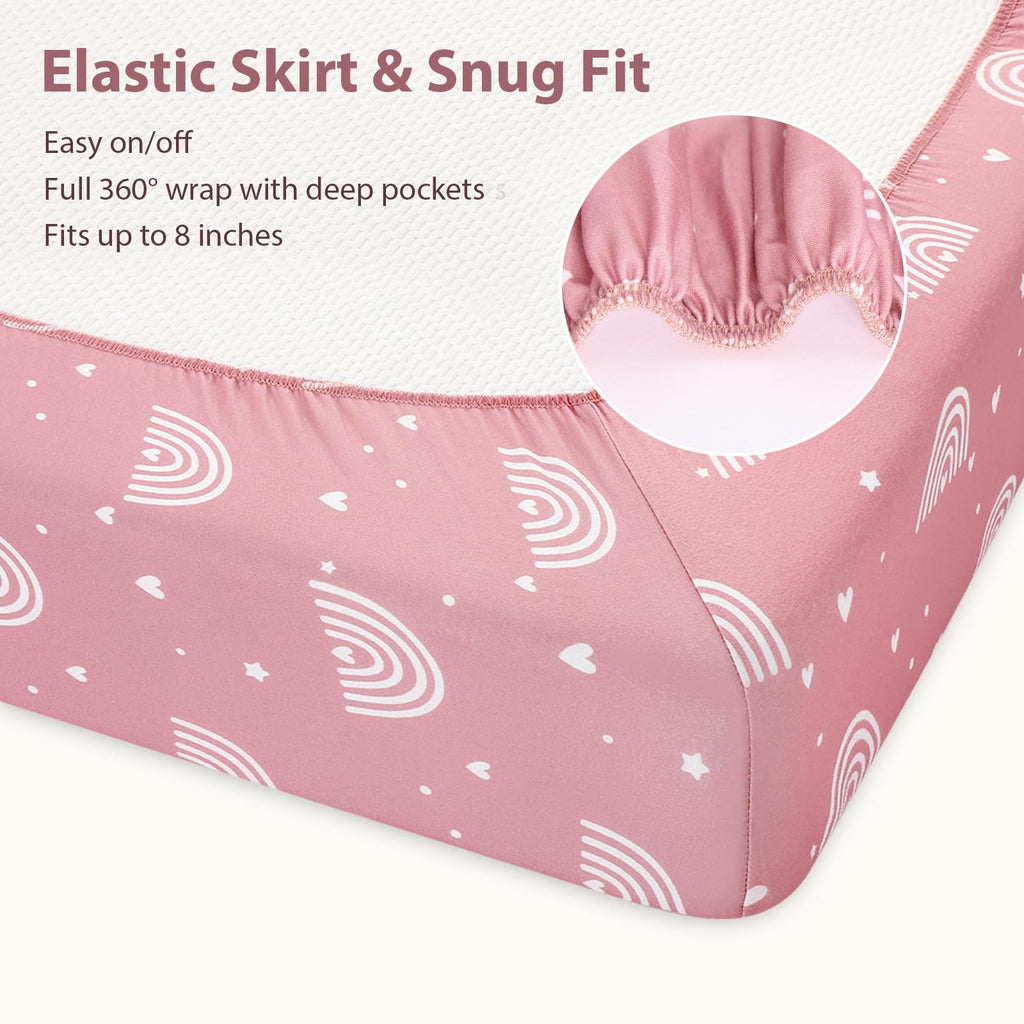 3 Pack Fitted Crib Sheets 52”x28” Y8345