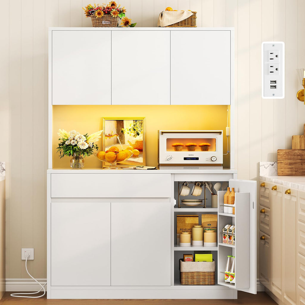 Pantry Cabinet with Charging Station Q17528