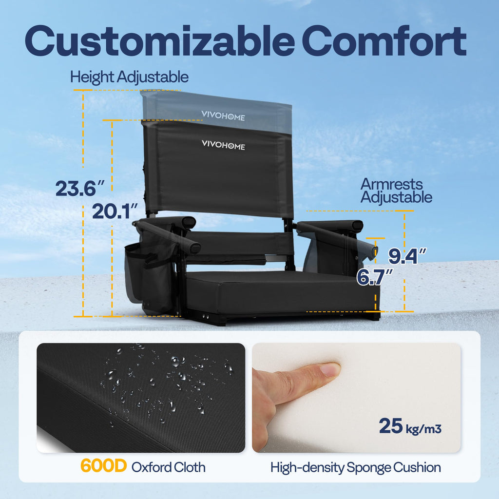 Adjustable High Back Stadium Seats with Cushion T71718