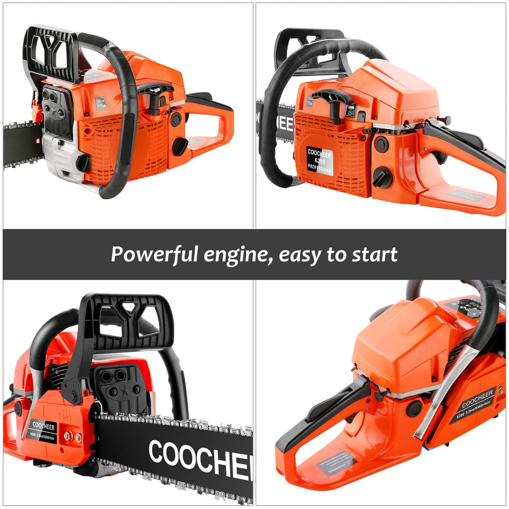 62CC 20 Inch 2-Cycle Gas Chainsaw with Carrying Bag L912624