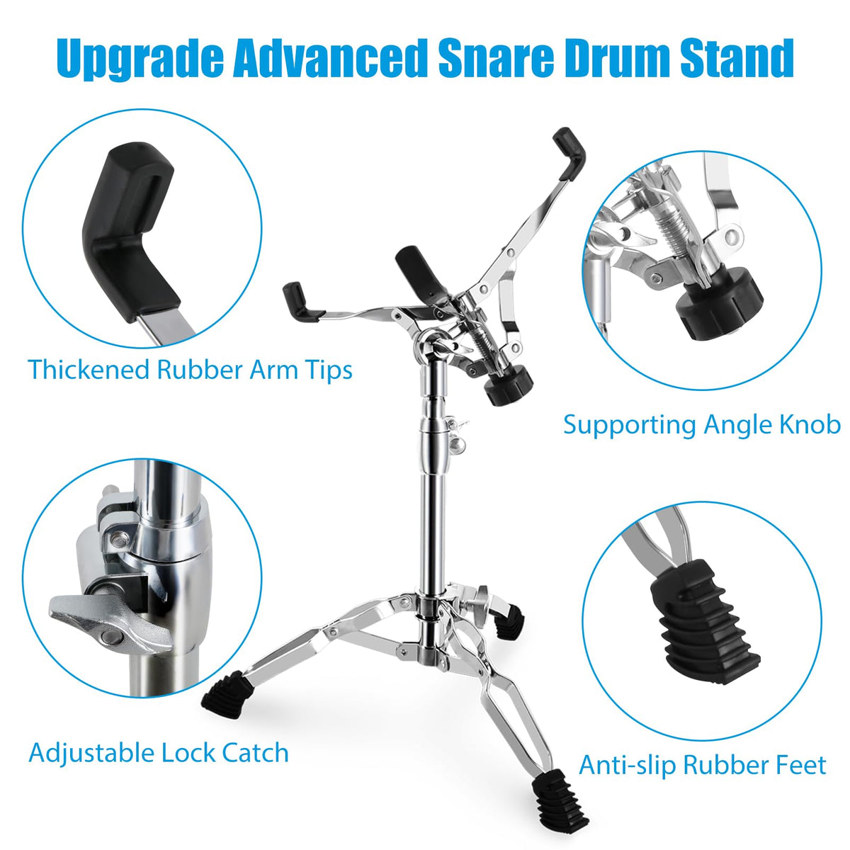 Height Adjustable Double Braced Snare Drum Stand Z4658