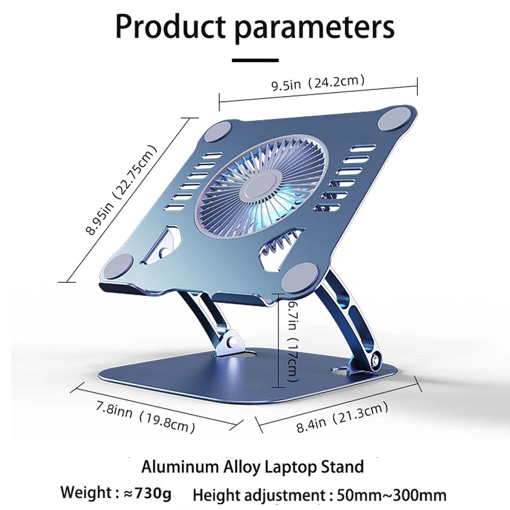 Laptop Cooling Pad Stand Blue & Gray Y741756