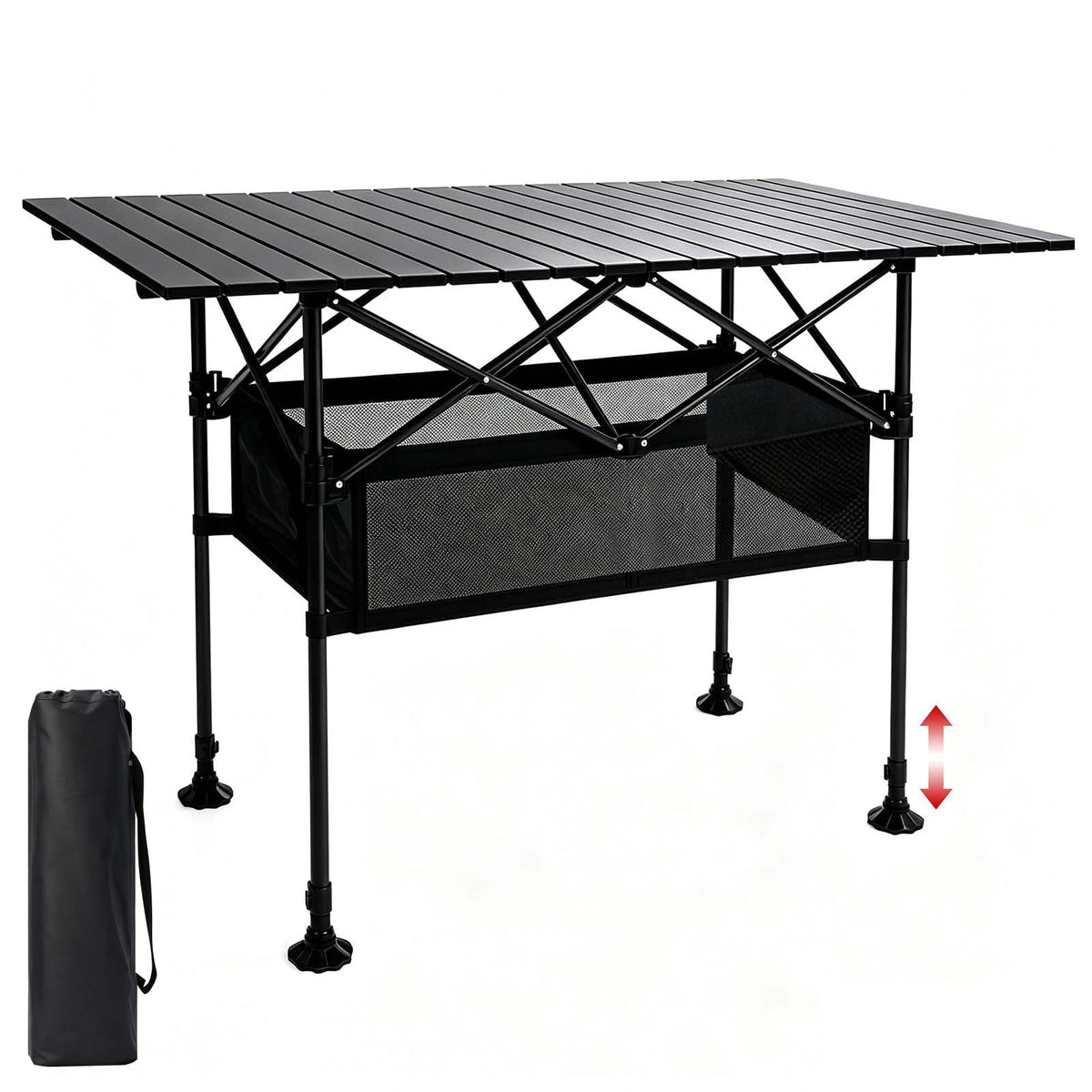Large Folding Camping Table Adjustable Height M183634