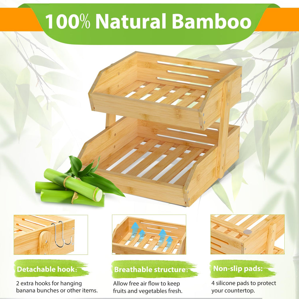 Bamboo Fruit Basket H26376
