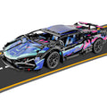 Blue 1:14 Scale Race Car Building Block Set N160