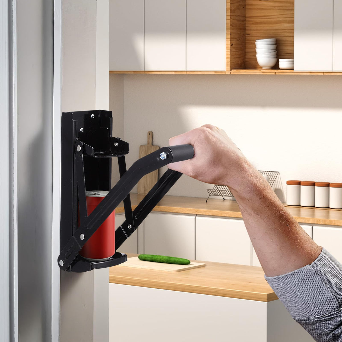 Wall Mounted Can Crusher with Bottle Opener F476