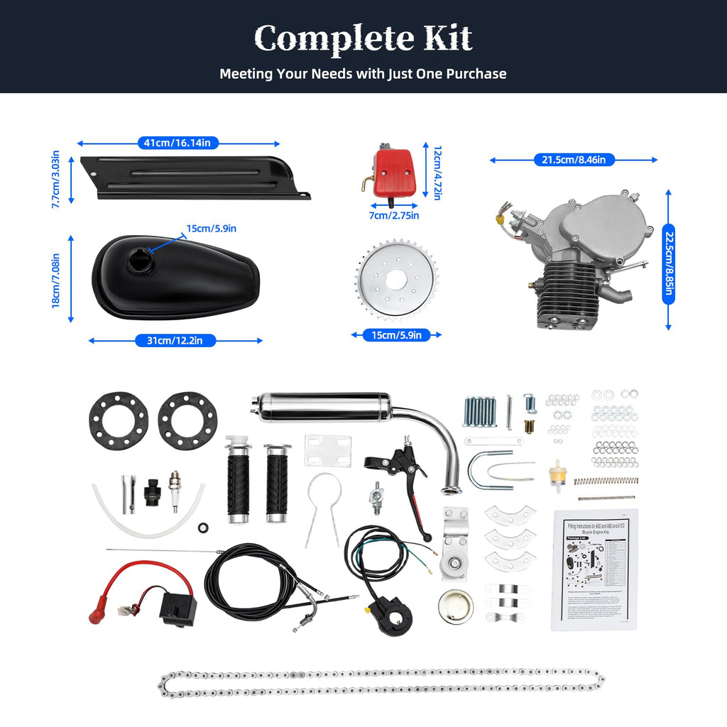 100cc 2 Stroke Air-Cooling Bicycle Engine Kit Z459