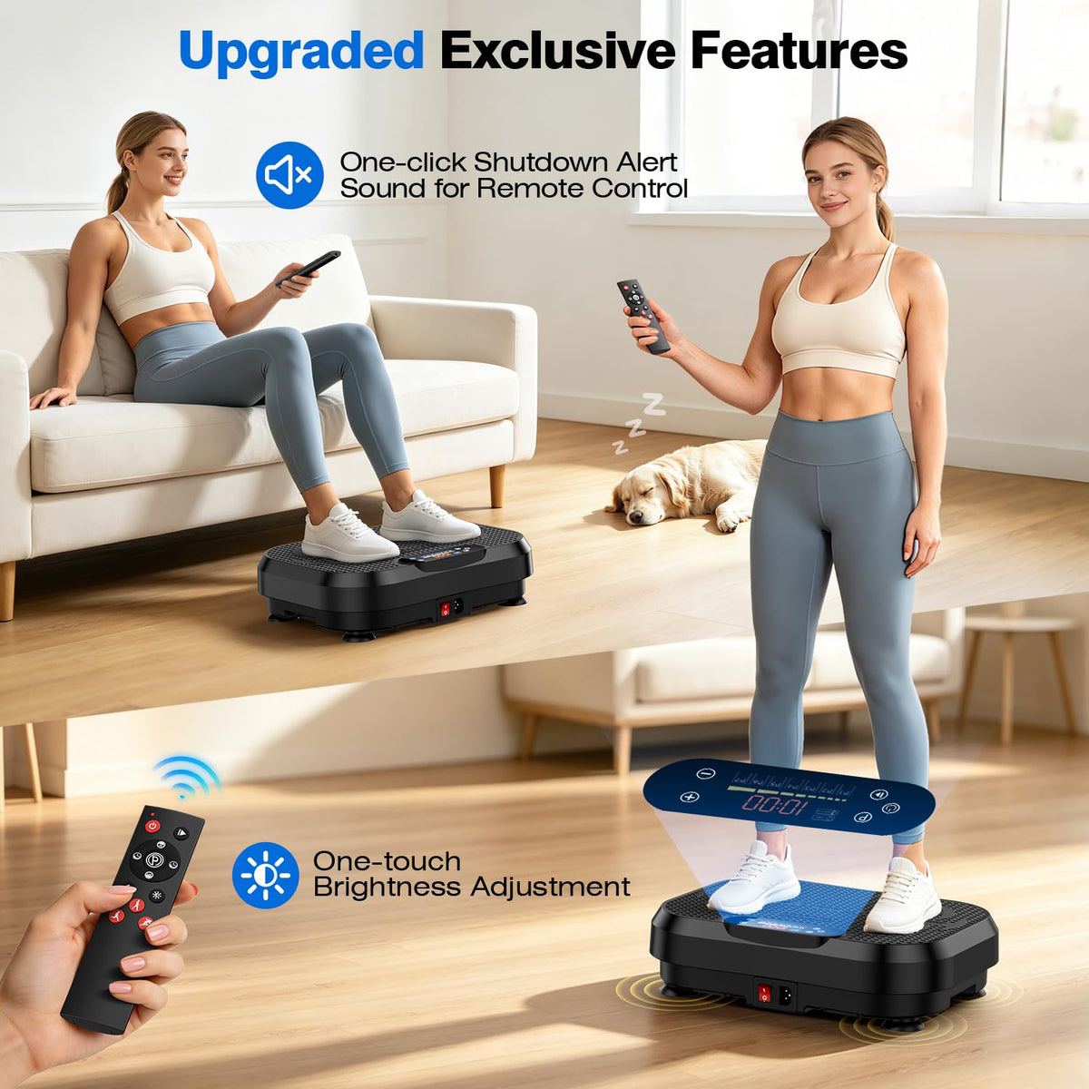 Vibration Plate Exercise Machine Black D541