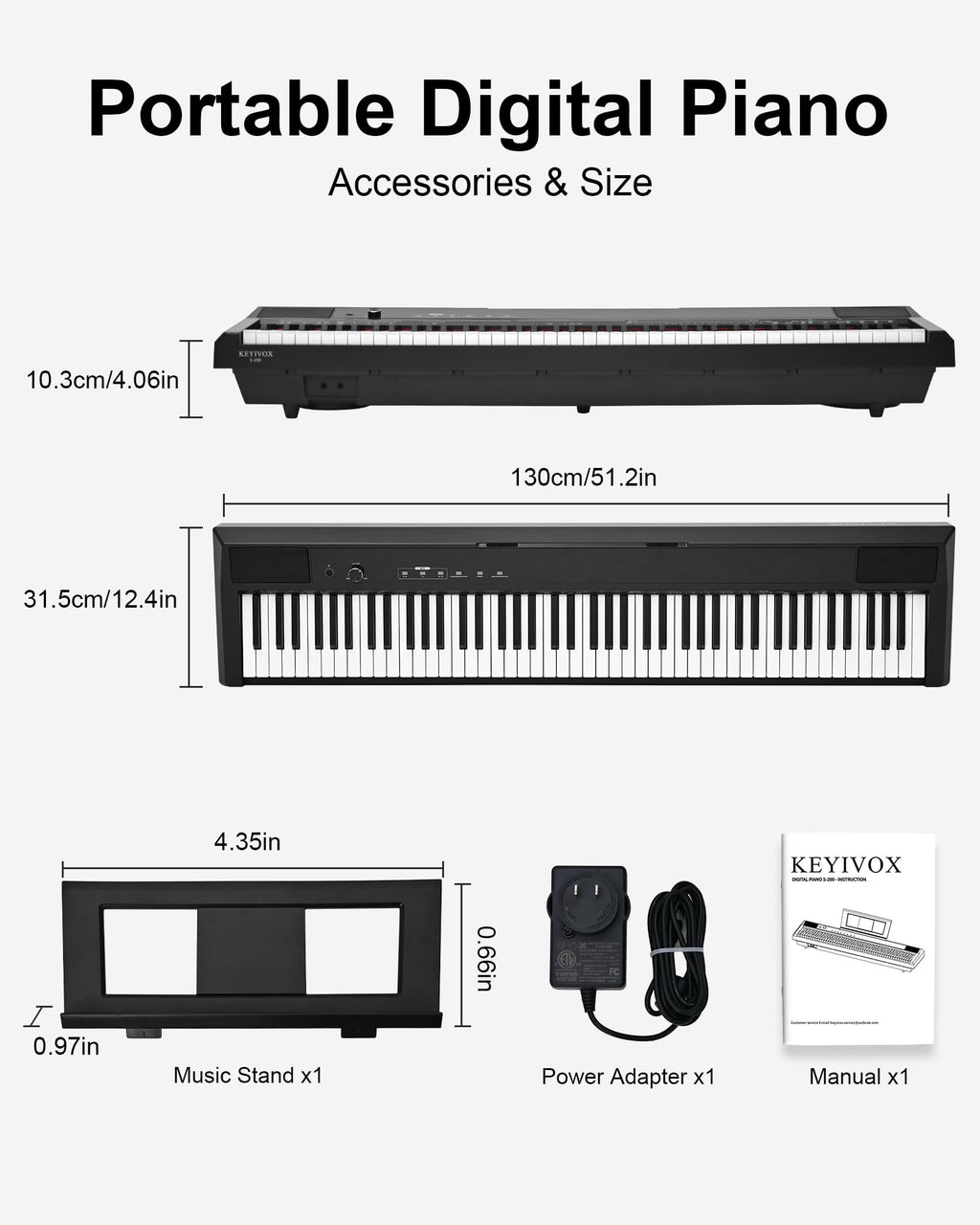 88 Key Weighted Digital Piano J404122