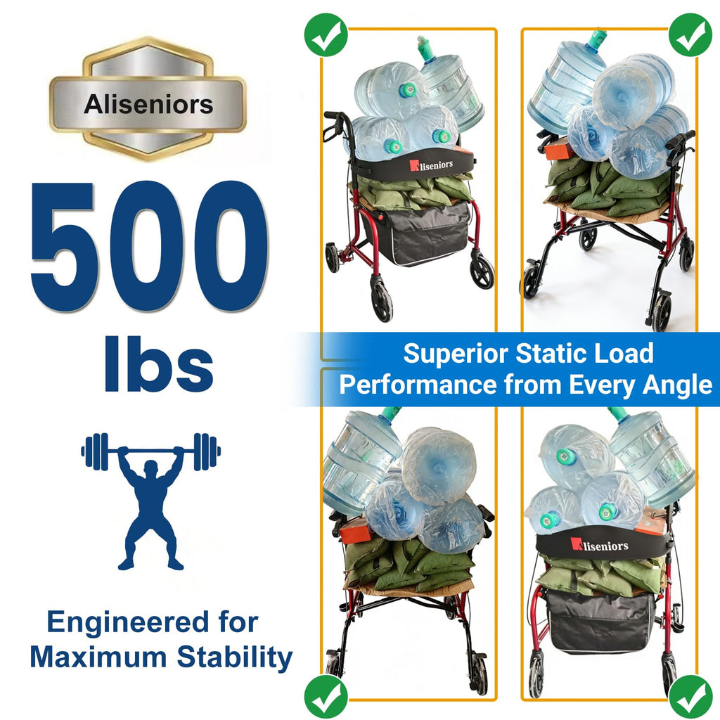 Bariatric Rollator Walker with Wide Seat C828398