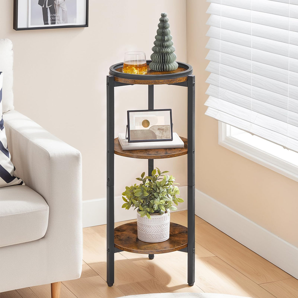 Small Round 3-Tier Side Table R31684