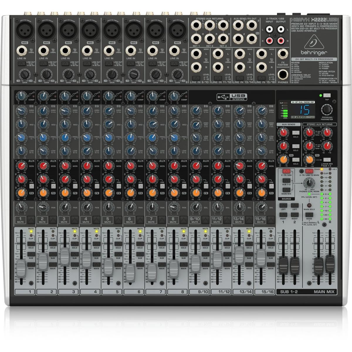 22-Input 2/2-Bus Mixer with Mic Preamps Y7601