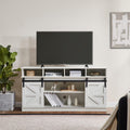White Wood TV Stand with Adjustable Shelves J918597