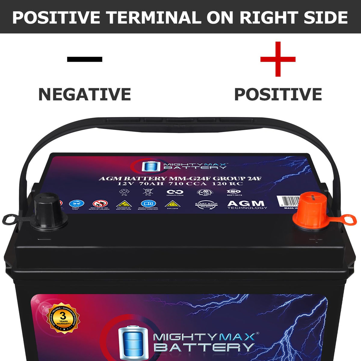 12V 70Ah AGM Replacement Battery P895409
