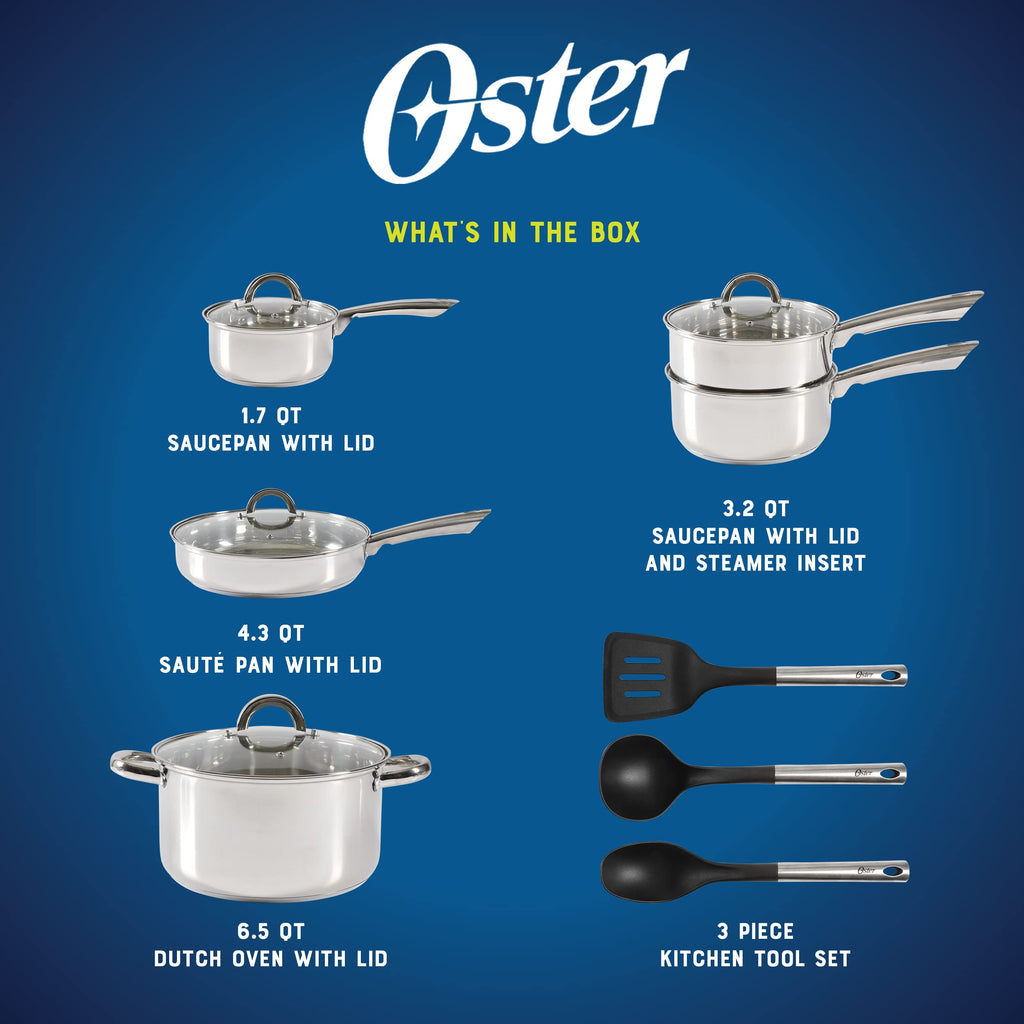 12-Piece Stainless Steel Non-Stick Cookware Set C94747