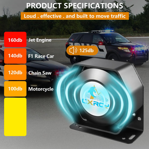 12V 200W Police Siren PA System with Wireless Mic N46472