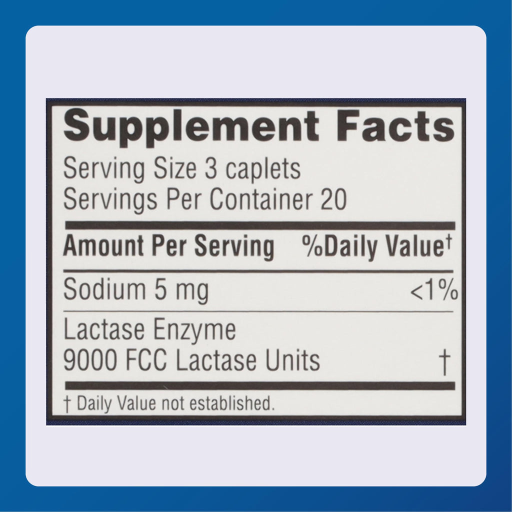 Lactase Enzyme Supplement 60 Caplets 2 Pack X1334