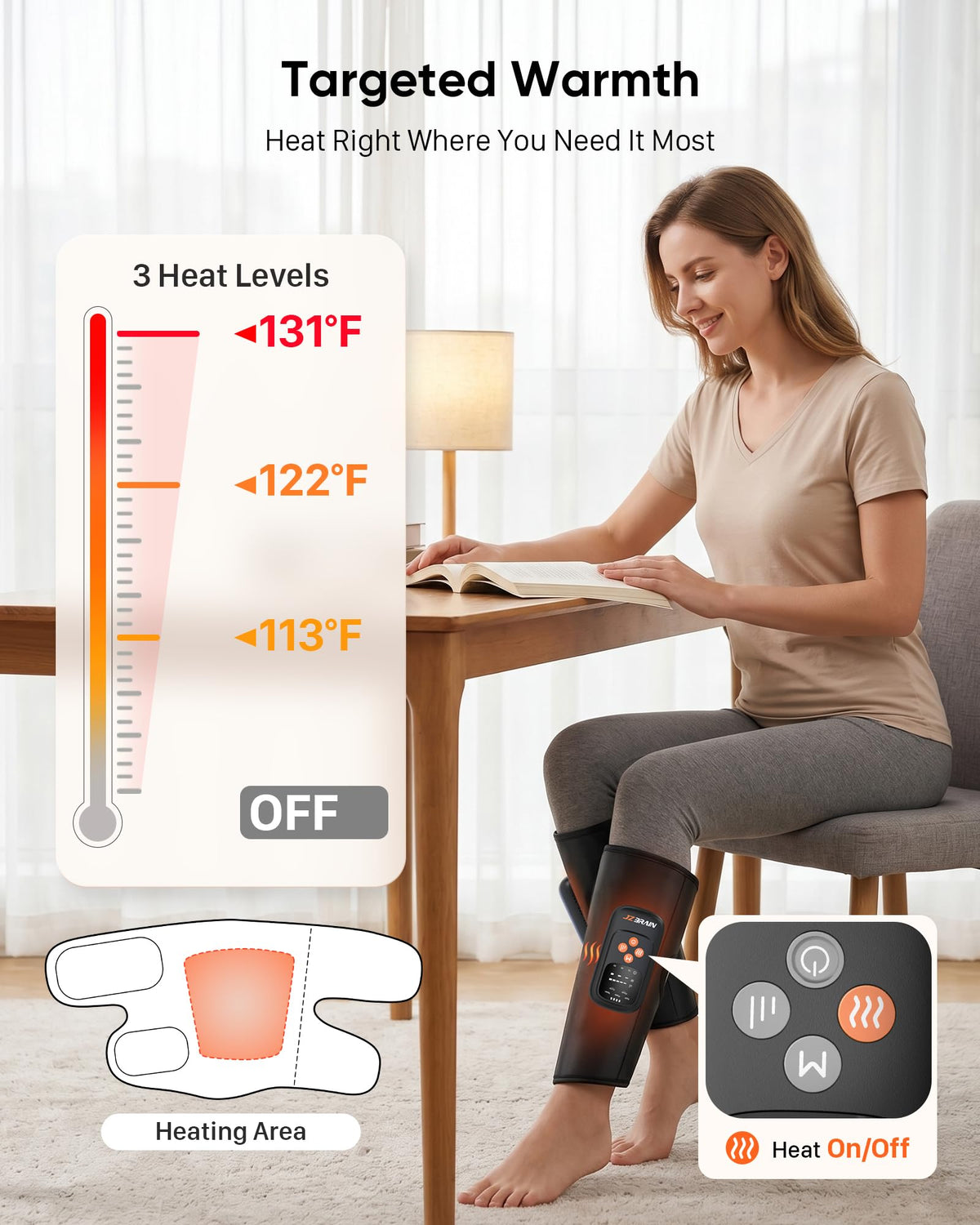 Cordless Air Compression Calf Massager F5125