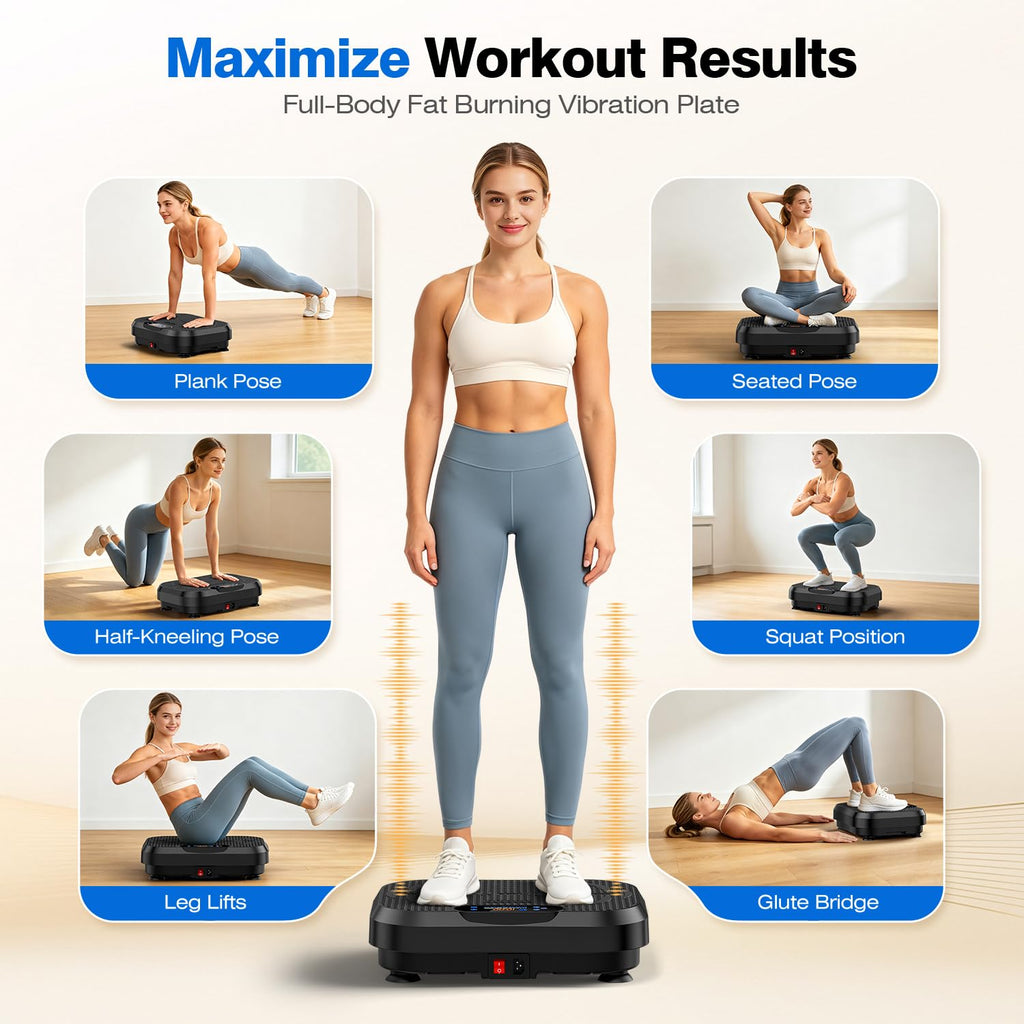 Vibration Plate Exercise Machine Black D541