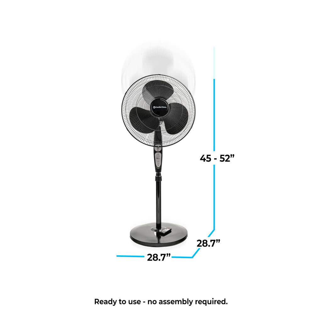 18 inch 3 Speed Oscillating Pedestal Fan with Remote Control G332