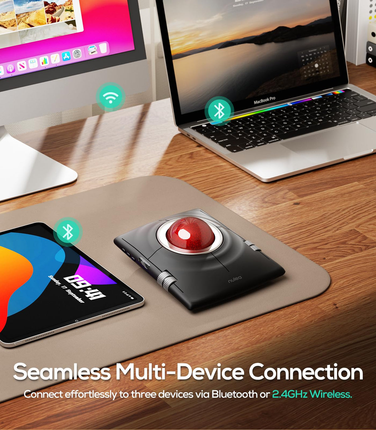 Wireless Ergonomic Trackball Mouse W1475