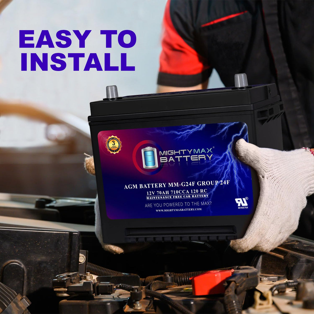 12V 70Ah AGM Replacement Battery P895409