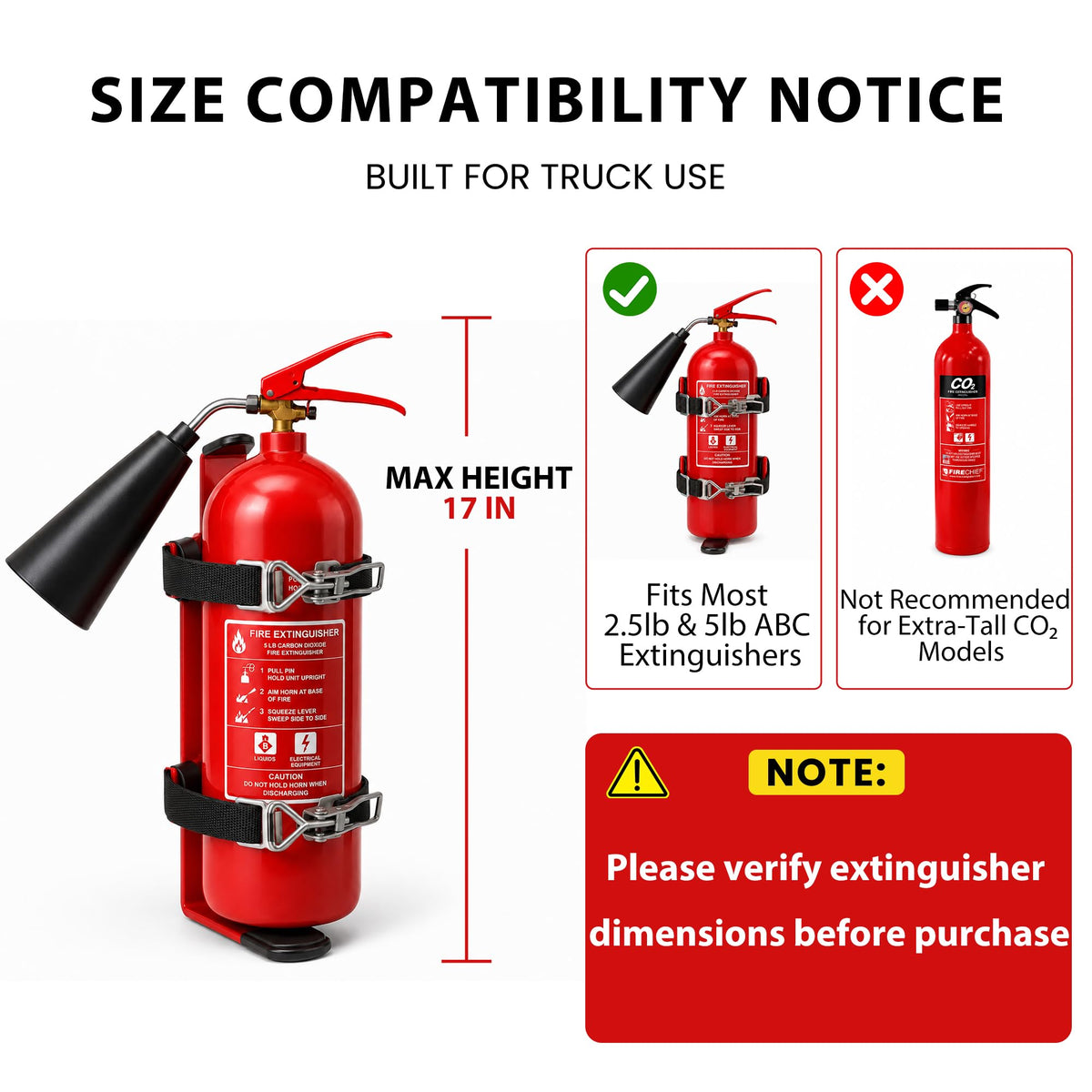 Fire Extinguisher Mount Bracket for 2.5&5lb R120