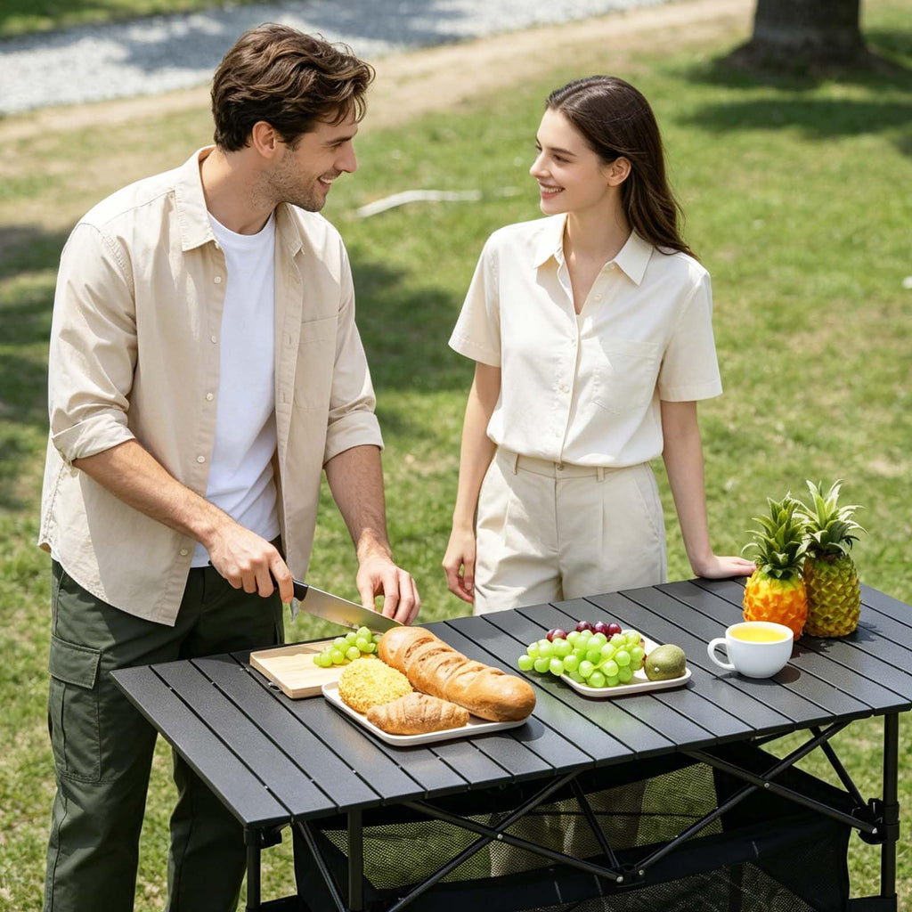 Large Folding Camping Table Adjustable Height M183634