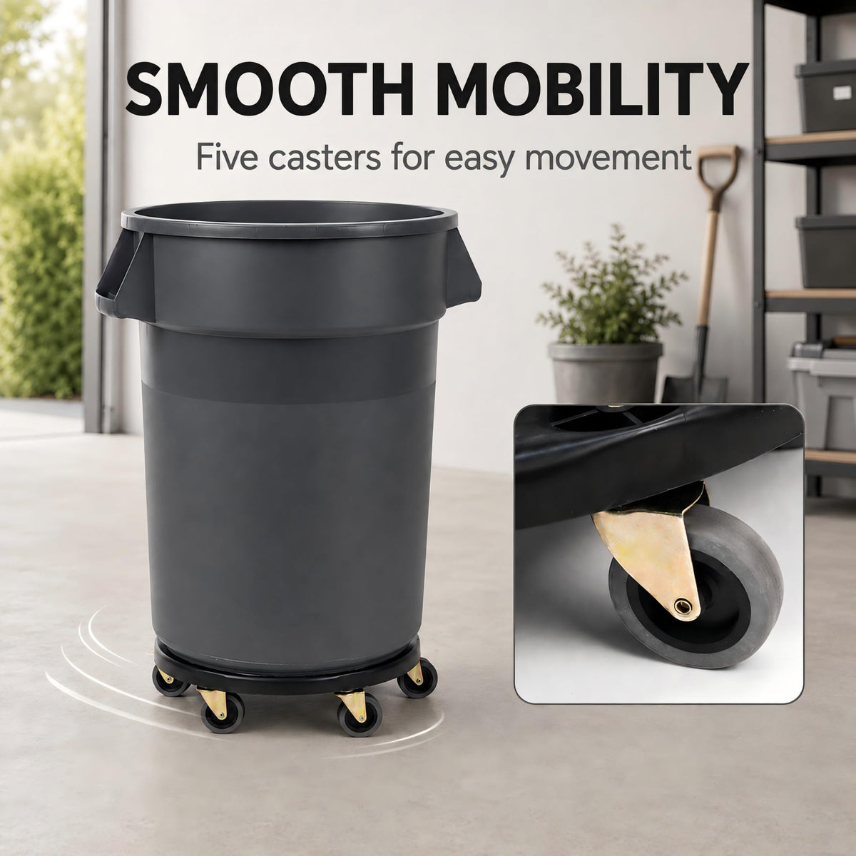 32 Gallon Trash Can with Wheels and Lid, 2 Pack M84669