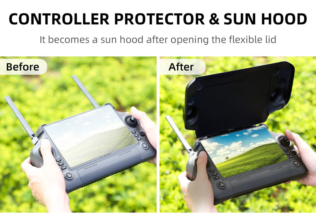 Remote Controller LCD Screen Protect Cover & Sun Hood U4298