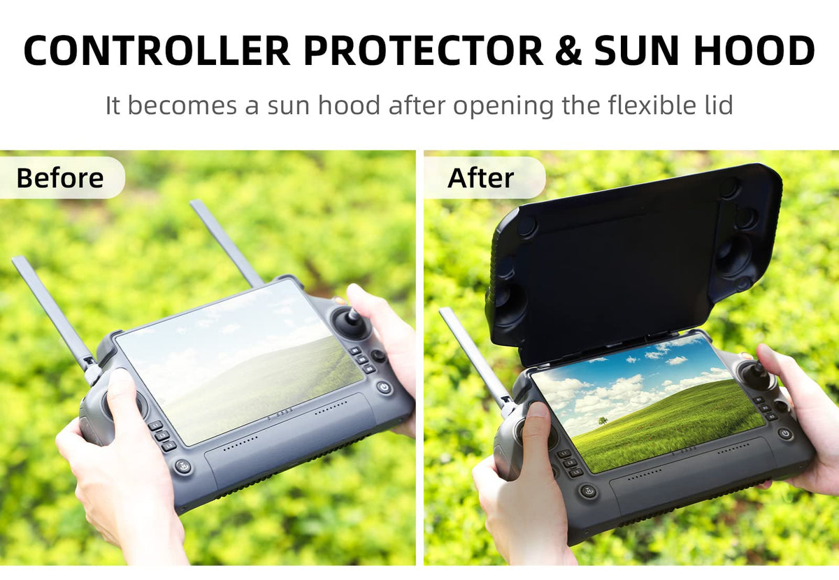 Remote Controller LCD Screen Protect Cover & Sun Hood U4298