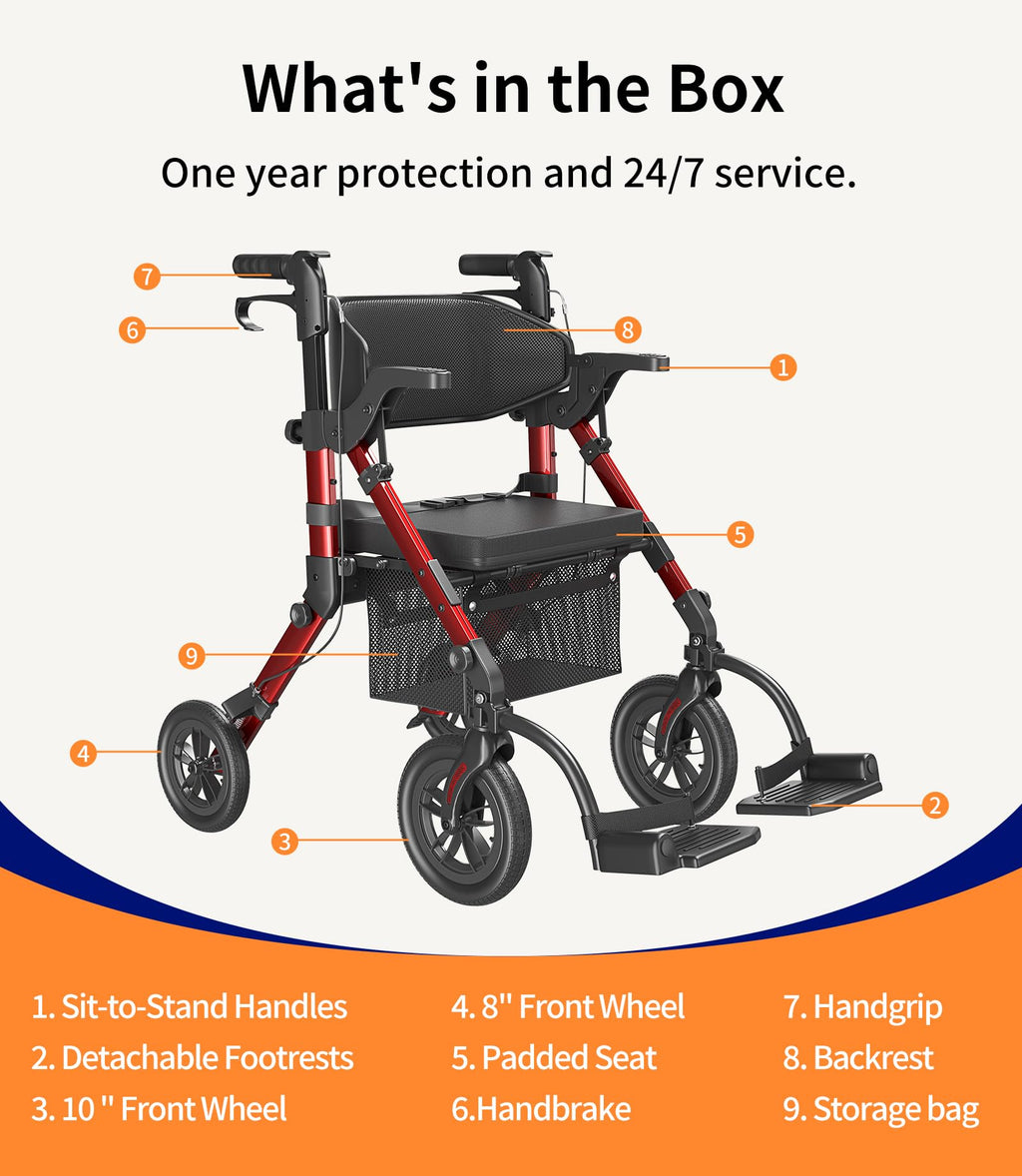 2 in 1 Walker Wheelchair Combo Z348