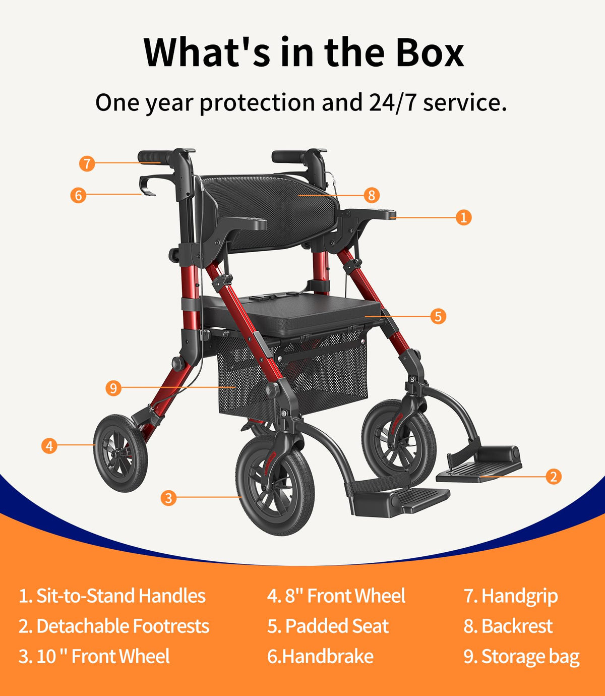 2 in 1 Walker Wheelchair Combo Z348