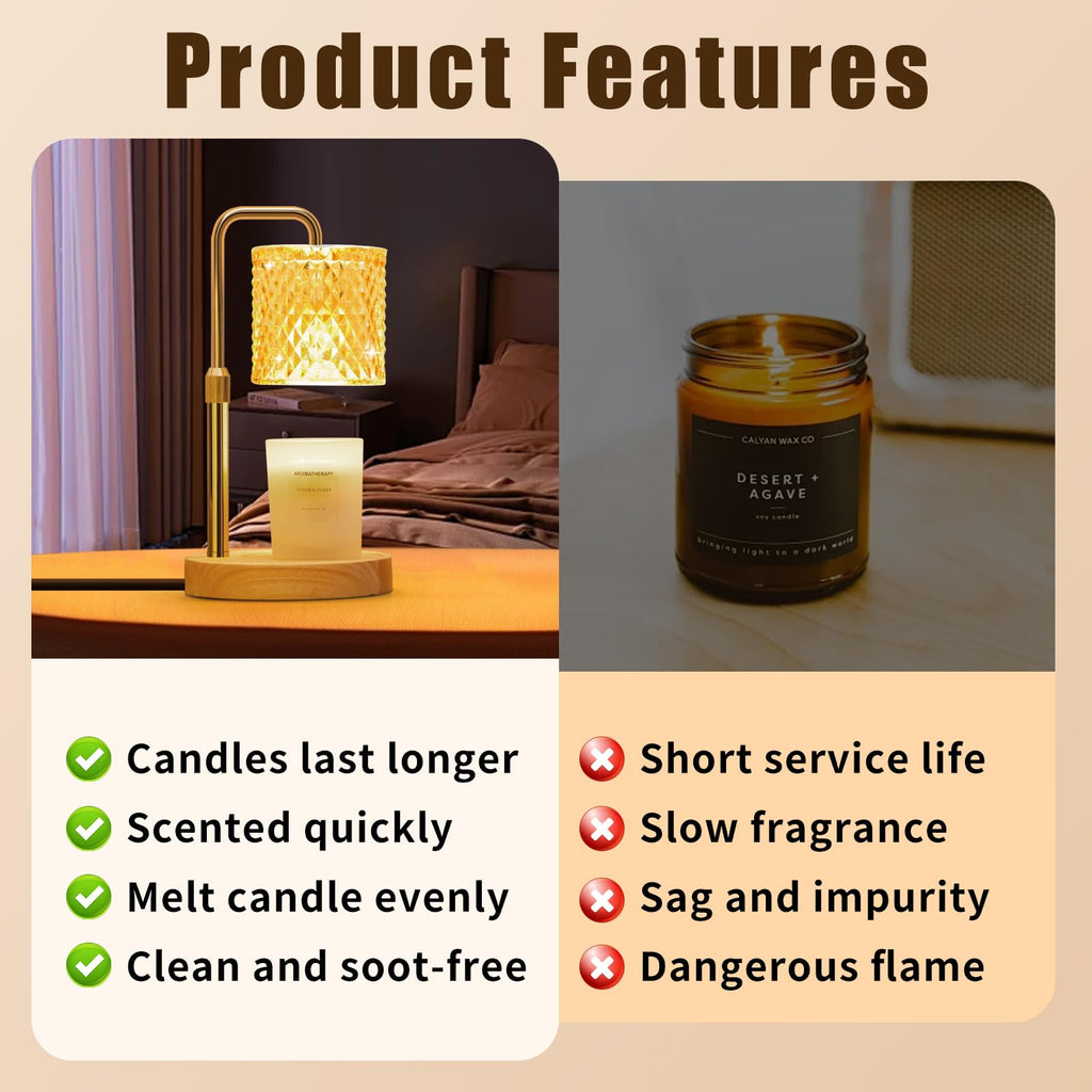 Dimmable Candle Warmer Lamp with Timer V319