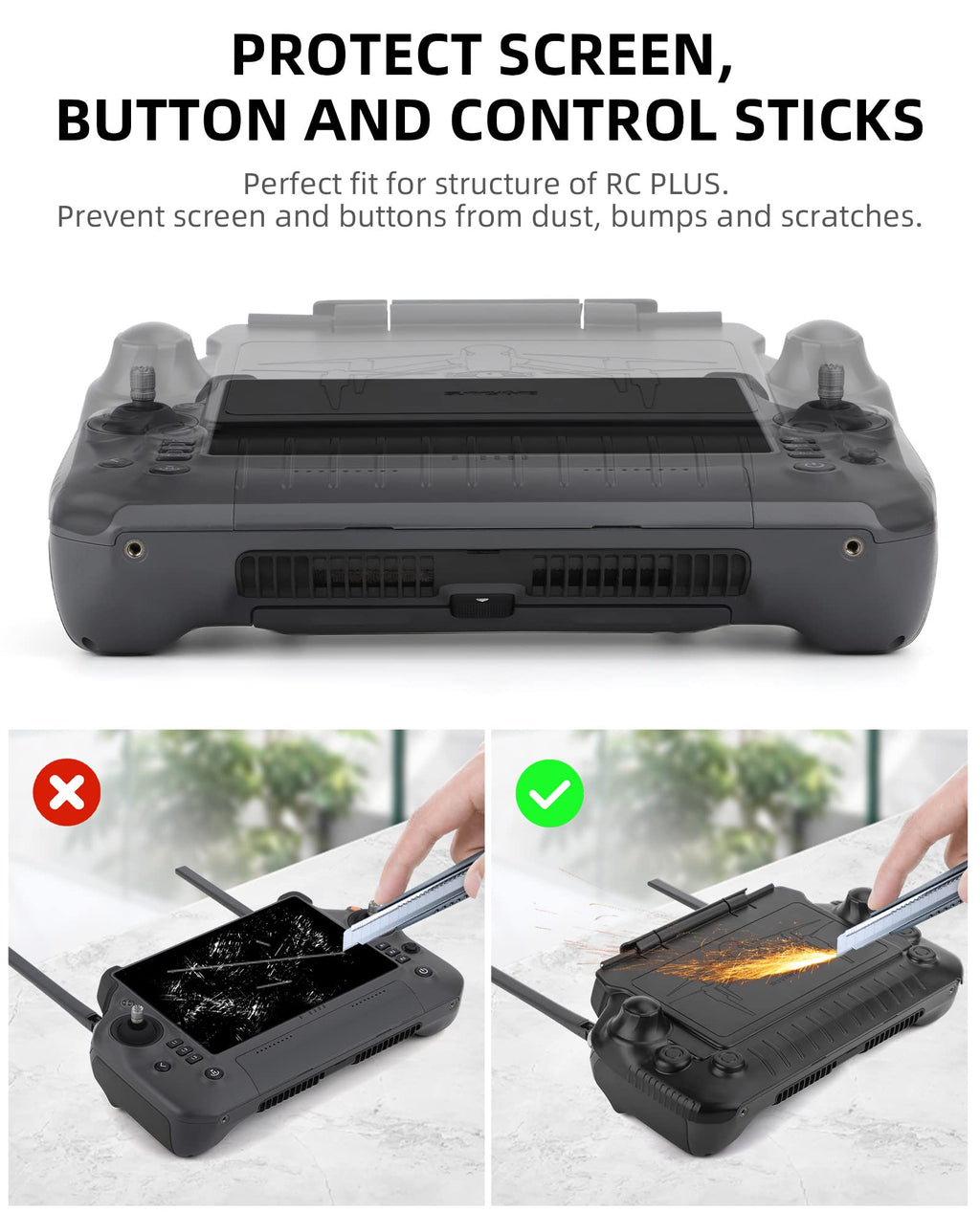 Remote Controller LCD Screen Protect Cover & Sun Hood U4298