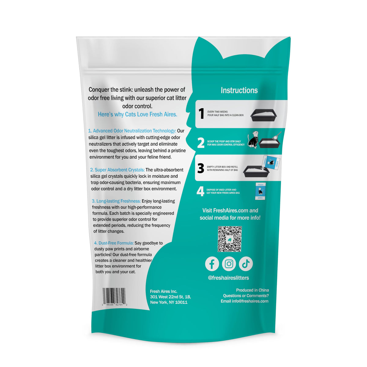 Unscented Lightweight Non-Clumping Crystal Cat Litter U377