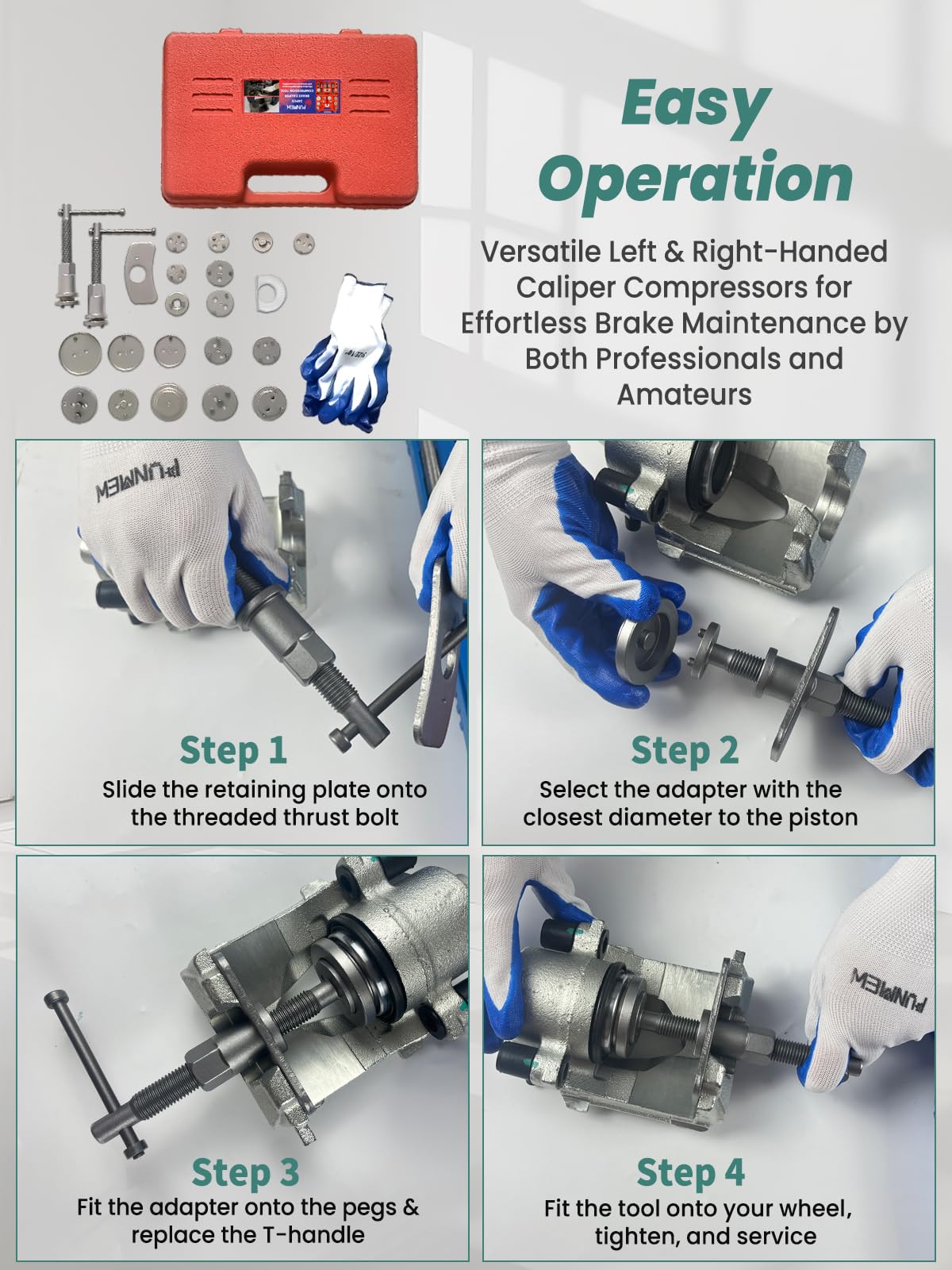 Heavy Duty 24-Piece Brake Caliper Compression Tool Set B96342