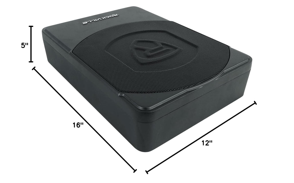 10" Powered Under-Seat Subwoofer with Amp Wiring Kit Q818