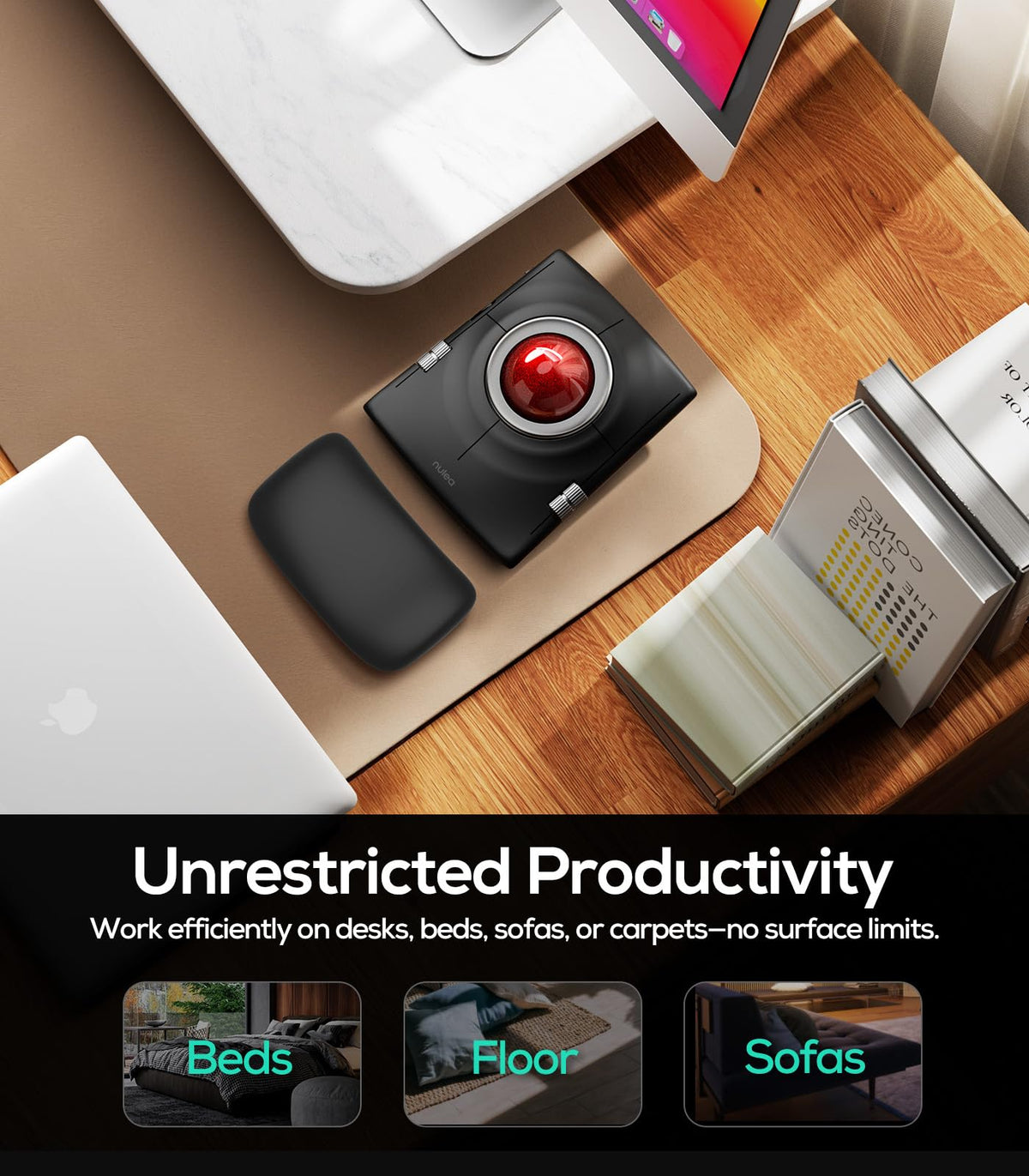 Wireless Ergonomic Trackball Mouse W1475