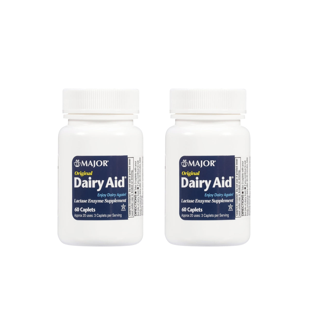Lactase Enzyme Supplement 60 Caplets 2 Pack X1334